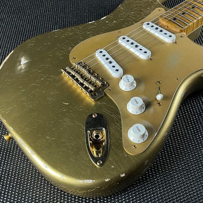Fender Custom Shop Limited Edition '55 Bone Tone Stratocaster- Aged HLE Gold (7lbs 12oz) image 3