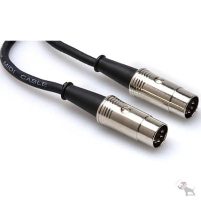 Hosa MID-510 Pro MIDI Cable Serviceable 5-pin DIN to Same, 10 ft