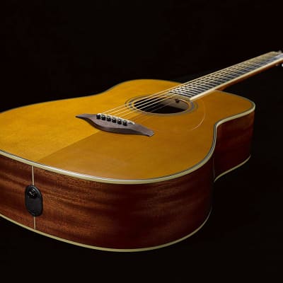 Yamaha FG-TA TransAcoustic Dreadnought Acoustic Guitar, Vintage Tint image 5