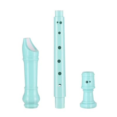 Soprano Recorder For Kids Beginners, German Style C Key 8 Holes Recorder Instrument Abs 3-Piece With Cleaning Kit & Fingering Chart, Blue image 3
