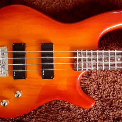 Dean Edge One 2000s Translucent Red 4 String Electric Bass Guitar for sale