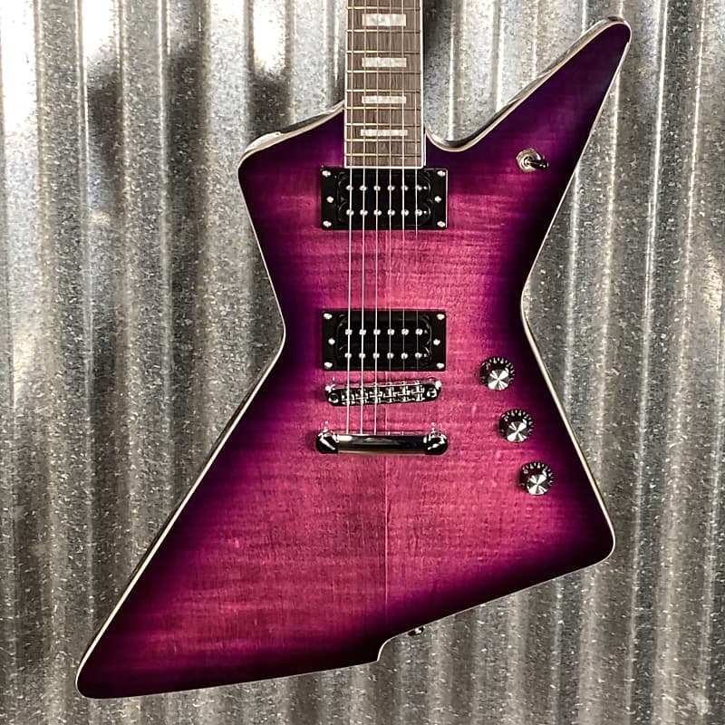 Westcreek Revenge Explorer Flame Transparent Purple Burst | Reverb