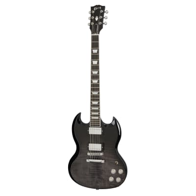 Gibson SG Modern Electric Guitar (with Case), Transparent Black Fade image 2