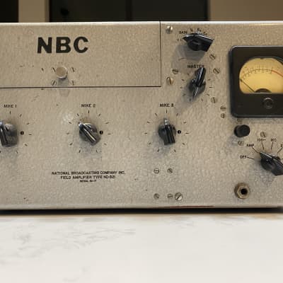 RCA NBC Custom 3 channel Mic Preamplifier for remote recording 1960 - Gray image 1