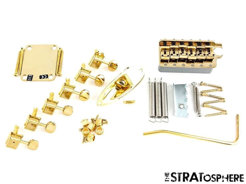 Fender American SRV Strat GOLD HARDWARE SET, Tremolo Tuners Reverb
