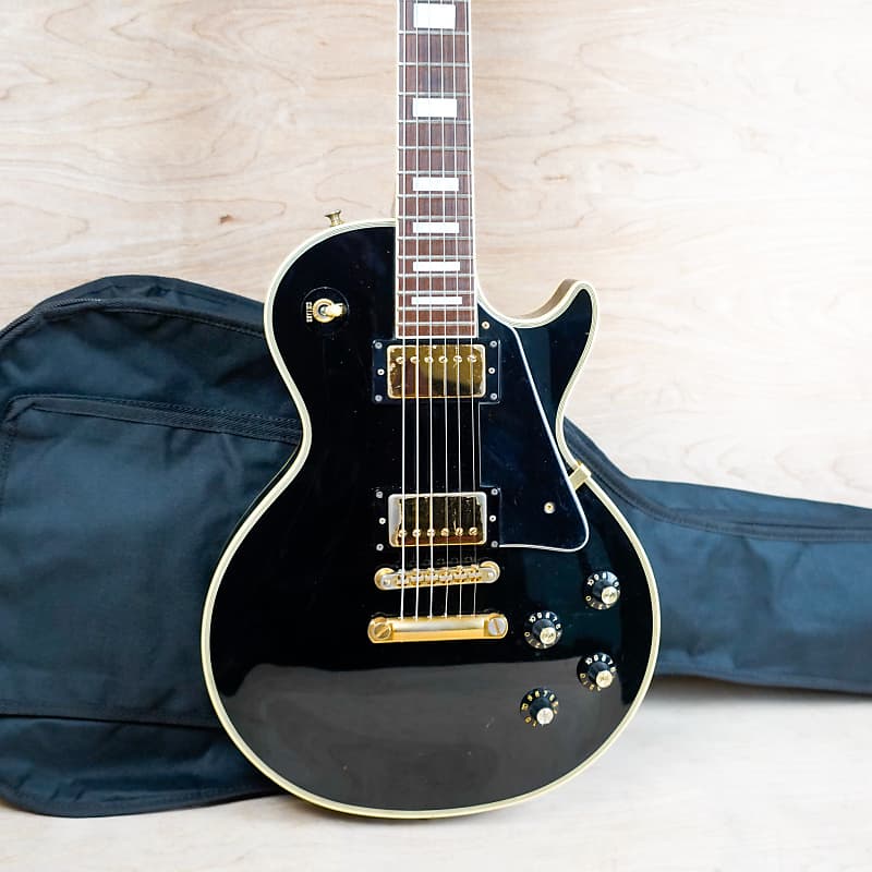 Greco EGC-68-60 Custom 1989 Black Made in Japan MIJ Fujigen w/ Bag