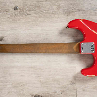 Mint EVH Frankie Relic Series Guitar, Maple Fingerboard, Relic Red image 9
