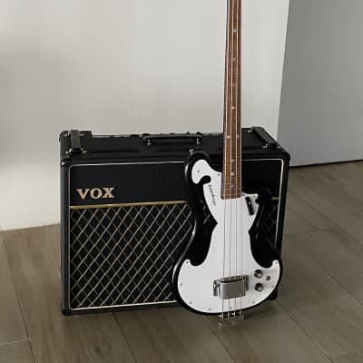 Ampeg AEB-1 Bass 1966 - the 90th Bass made in a factory Black finish & White pickgard from its original NC Sales Rep owner ! image 14