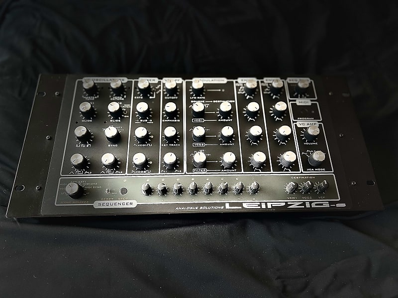 Analogue Solutions Leipzig-S Analog Monosynth with Sequencer 2010s - Black image 1