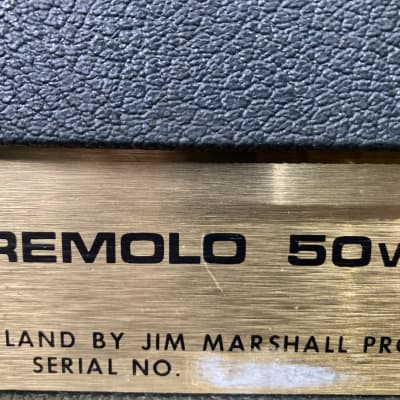 Marshall Dave Amato's REO Speedwagon, JMP 1987T Tremolo 50w, 2-Channel Head 1970 image 4