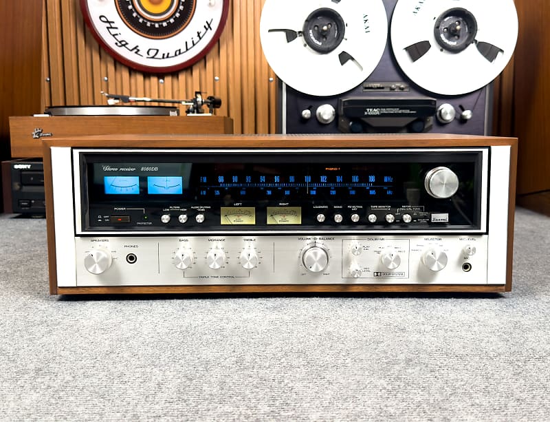 VERY NICE SANSUI 8080DB RECEIVER – QUAD CAPABLE, DOLBY READY, SERVICED – 1 YEAR WARRANTY  			