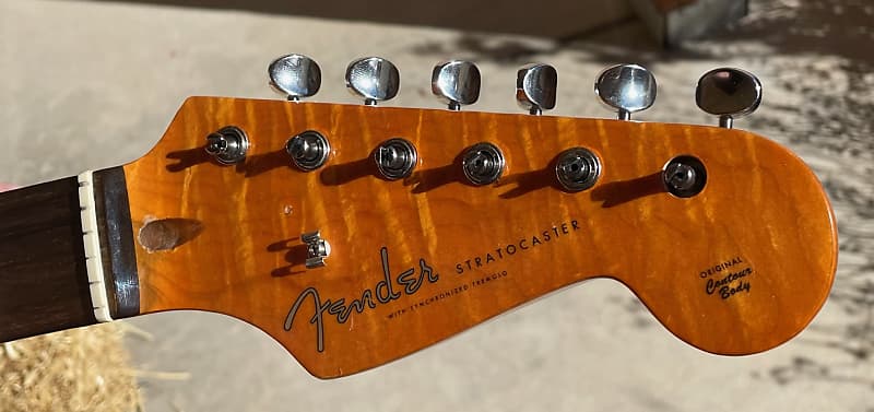 Stunning 3A+ Flame Maple Stratocaster Neck - Slab Rosewood | Reverb