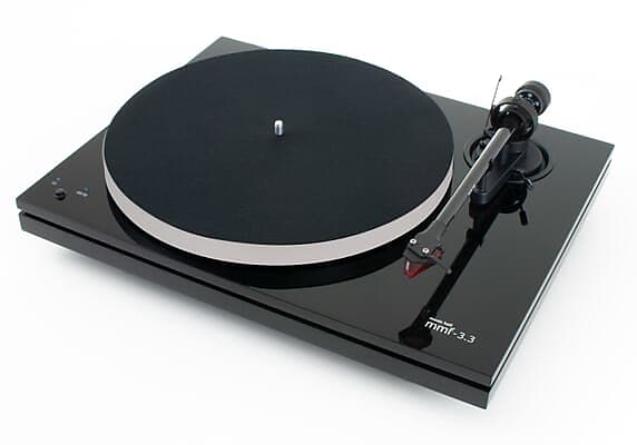 Music Hall MMF-3.3A Turntable (Piano Black, Acrylic Platter, Ortofon 2M Red  Cartridge)