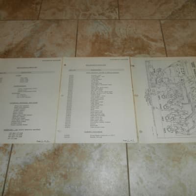 Vintage Early 1970's Fender Bandmaster Replacement Parts List and Schematic! Original Case Candy! image 1