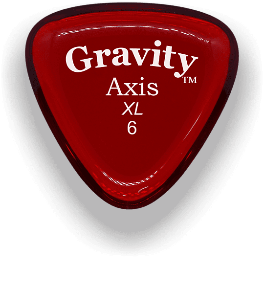 Gravity Picks Axis XL 6mm Red Acrylic <GAXX6P> image 1