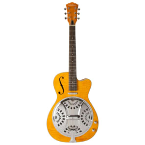 Washburn R45RCE Bluegrass Round Neck Resonator with Electronics Natural