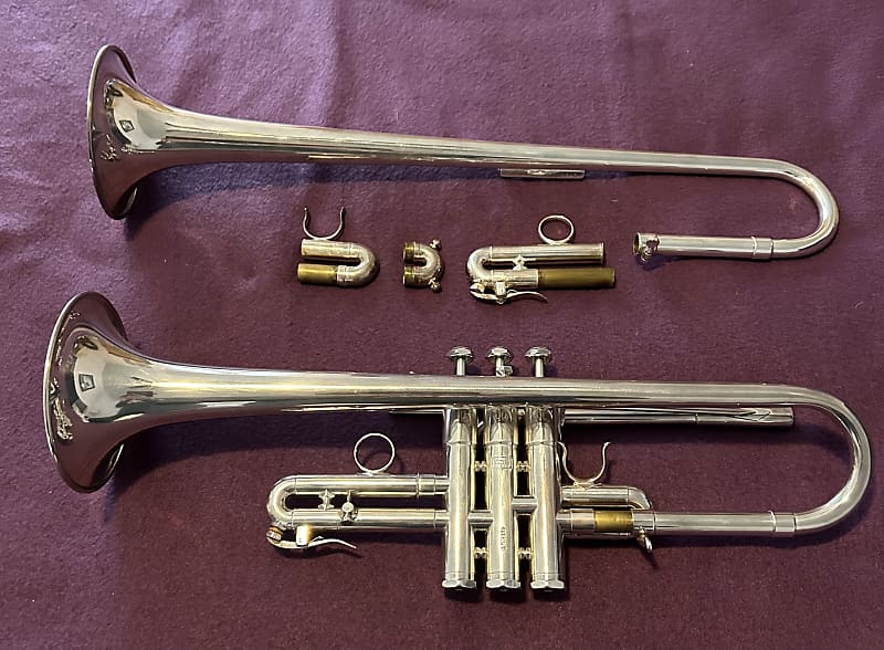 Schilke E3L Eb/D trumpet 1980's Silver Reverb