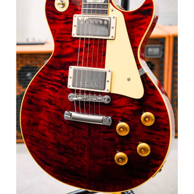 Gibson Custom M2M (Made to Measure) Historic 1959 Les Paul Standard Reissue 3A Quilt Limited Run-Red Tiger Gloss image 3