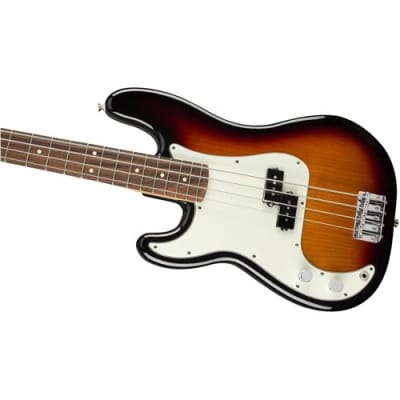 Fender Player Precision Left Handed Electric Bass Guitar, Pau Ferro Fingerboard, 3-Color Sunburst image 4