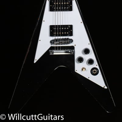 Gibson Custom Shop Kirk Hammett 1979 Flying V Ebony Murphy Lab Replica Aged Chrome Ebony (167) image 3