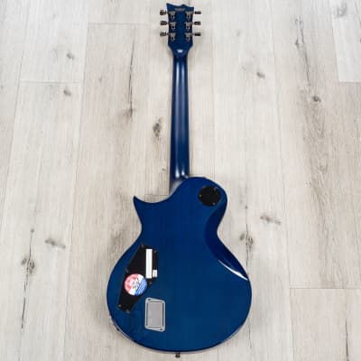 ESP E-II Eclipse Guitar, EMG 57TW / 66TW Pickups, Buckeye Burl Blue Natural Fade image 18