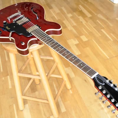GUILD Starfire I-12 DC Cherry Red Stopbar / Newark St. Collection / 12-String Thinline Hollow Body image 3