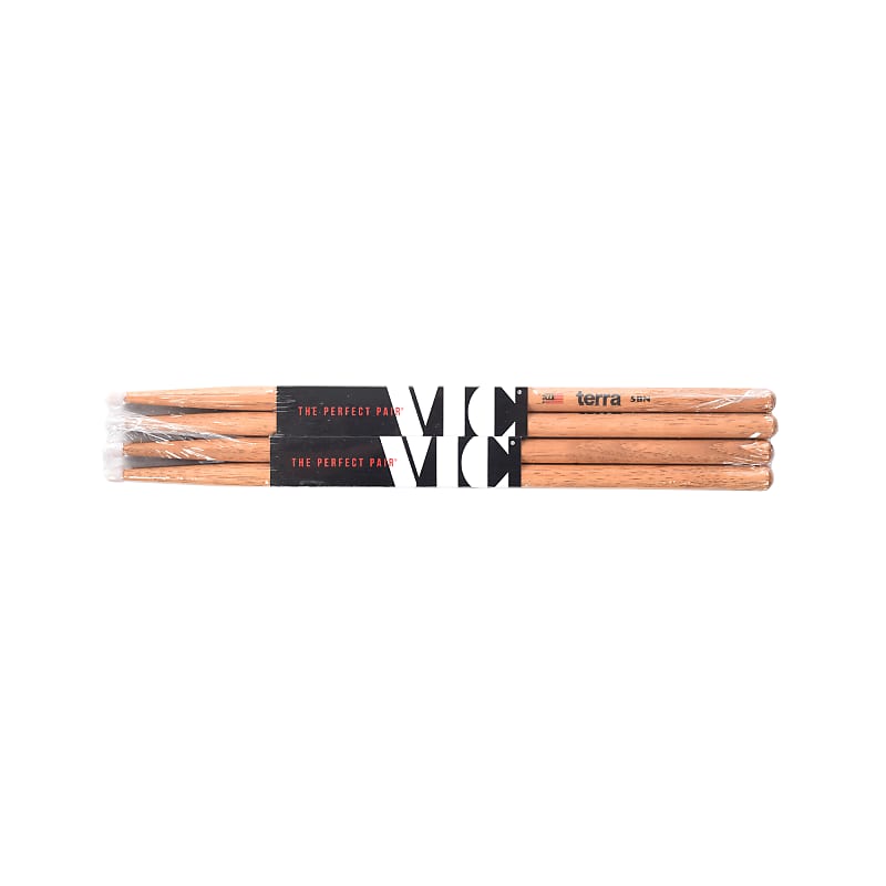 Vic Firth American Classic 5BTN Nylon Tip Drum Sticks (3 Pair Bundle + 1 Free) image 1