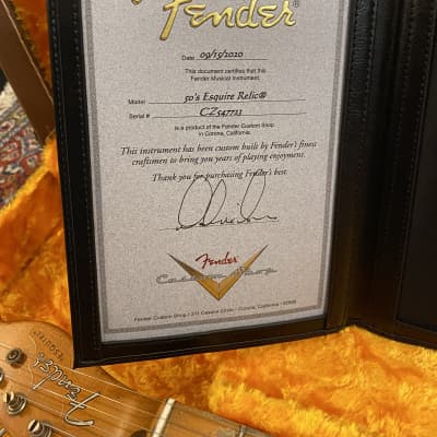 Fender Custom Shop Esquire Masterbuilt Dale Wilson 50s Butterscotch Blonde Relic 2020 Used (cod.904UG) image 11
