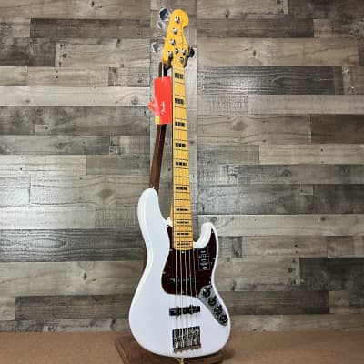 Fender American Ultra Jazz Bass V - Arctic Pearl with Maple Fingerboard image 2