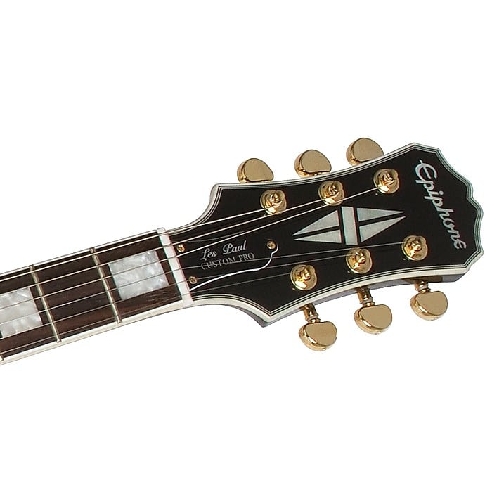 ギター Epiphone Les Paul Custom Blackback PRO DISC Epiphone Les Paul Custom BlackBack Pro, Antique Ivory