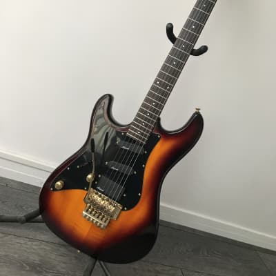 1993 Aria Pro II Strat Sunburst Maple top left handed image 1