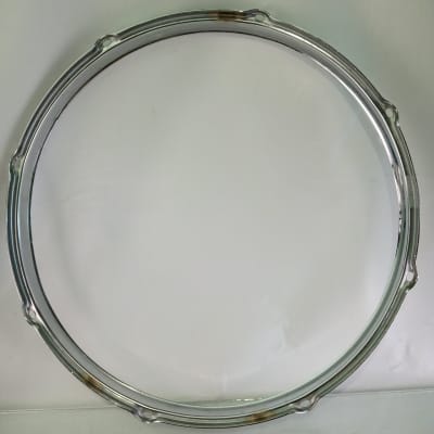 Slingerland 15" BRASS Stick-Saver Snare/Tom Drum Batter Rim/Hoop COB 8Lug Chrome image 6