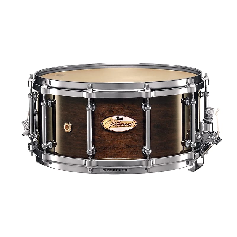 Pearl PHM1465.204 14"X6.5" PHILHARMONIC 1 PLY MAPLE SHELL SNARE - High Gloss Walnut Bordeaux #204 image 1