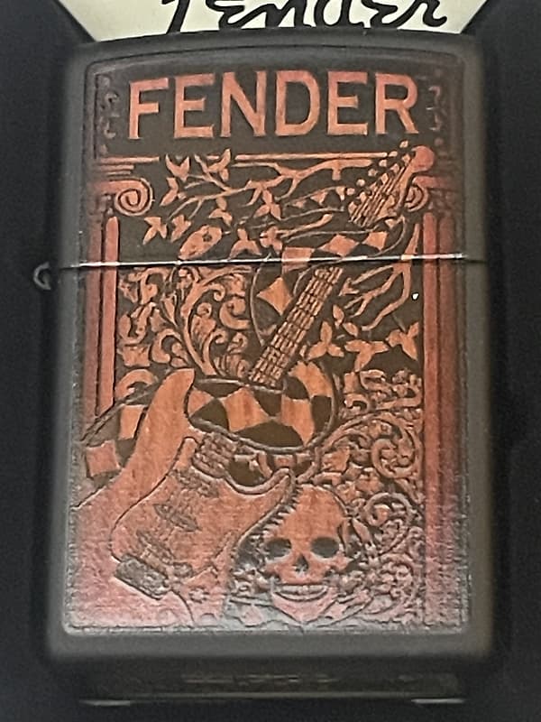 Zippo Fender Stratocaster Lighter - Black & Orange | Reverb