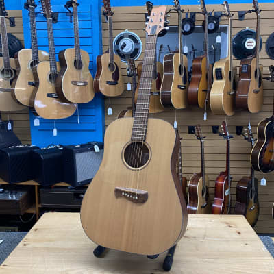Tacoma DM9LH Acoustic Guitar Left Handed - Natural Made in USA Top Crack for sale