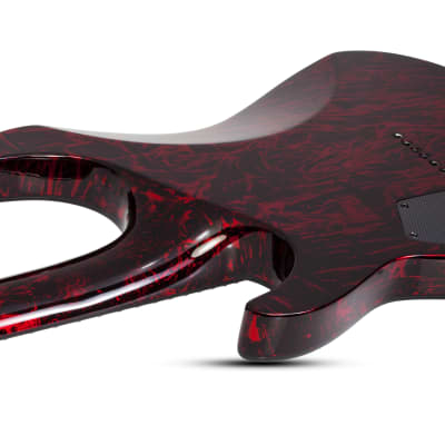 Schecter Guitar C-1 Silver Mountain 6-String Electric Guitar Blood Moon, 1475 image 5