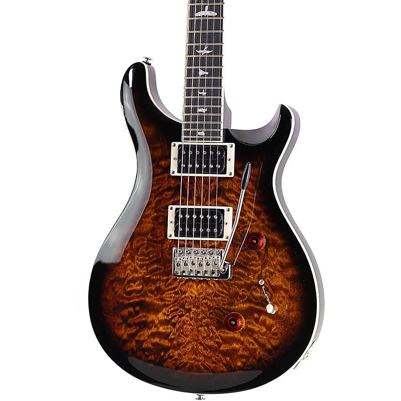 ギター PRS SE Custom24 Quilt Gray Black PRS SE Custom 24 Quilted Carved Top With Ebony Fingerboard