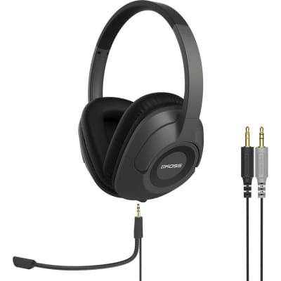 Koss SB42 Headset with Detachable Boom Microphone, Gray image 2