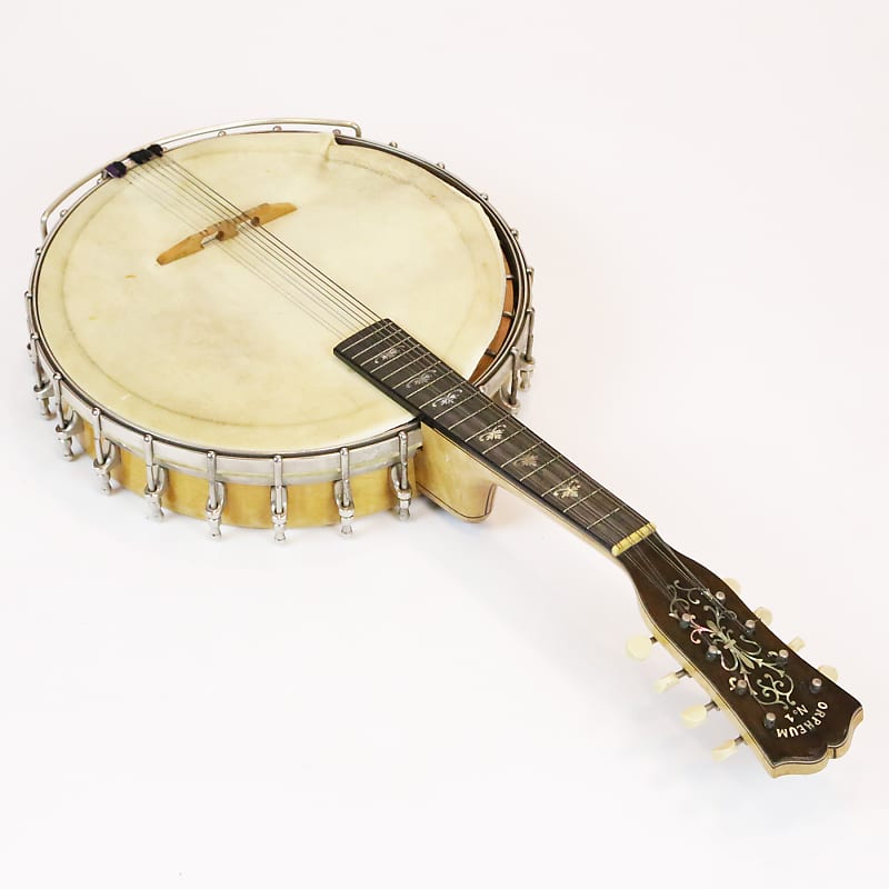 1920s Orpheum No. 1 MandoBanjo Banjolin Vintage Mandolin Banjo Bruno  Vintage Acoustic Folk Instrument All Original w/ Hard Case Made by Lange