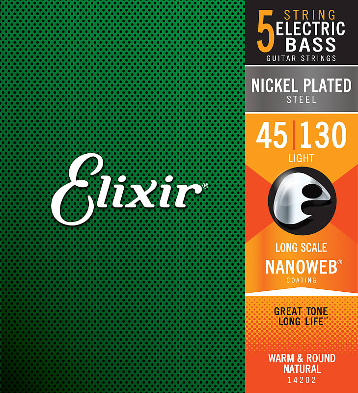 Elixir 14202 Electric Bass Nickel Plated Steel Nanoweb image 1