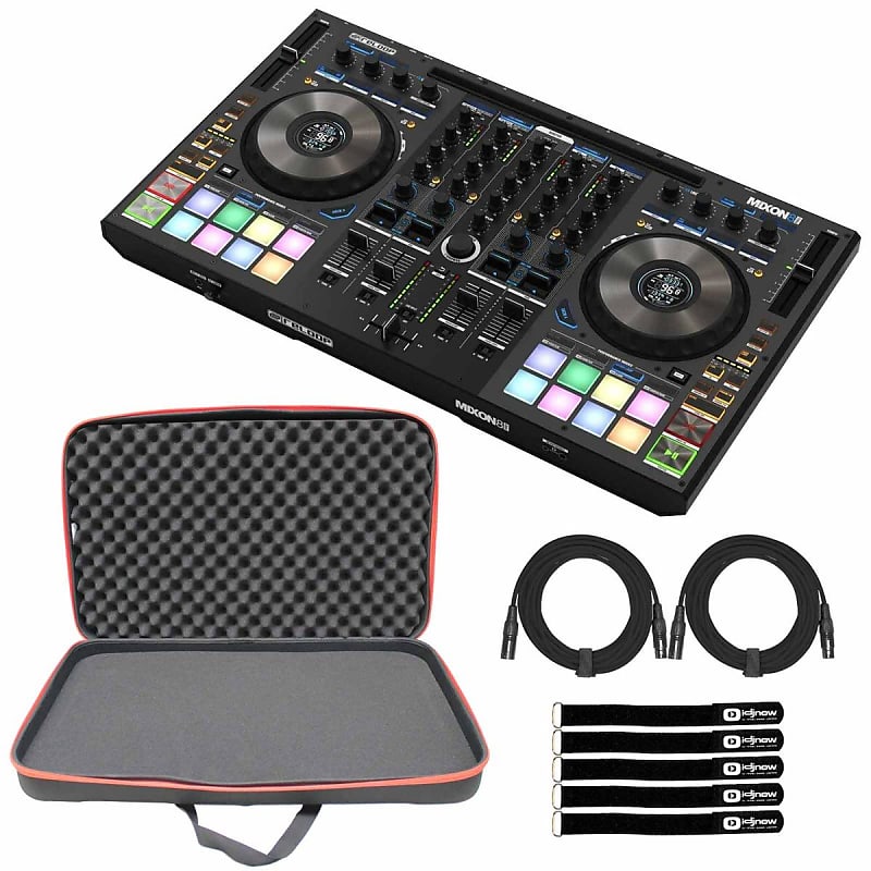 Reloop AMS-MIXON-8-PRO 4-Channel Hybrid DJ Controller with Carry Bag Package