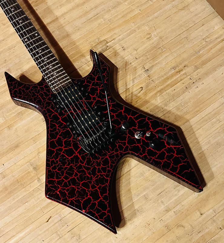 BC Rich Platinum Series Warlock 1988-1990 Black w/ Red | Reverb