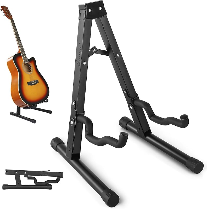 Adjustable Metal Guitar Stand, Single Folding A-Frame | Reverb