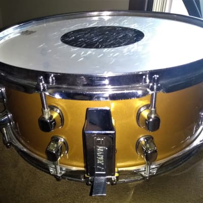 MAPEX RARE Millennium Edition Snare Drum Gold Metallic Lacquer image 4