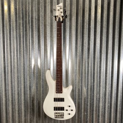 Schecter C-5 Deluxe 5 String Bass Satin White Used image 2