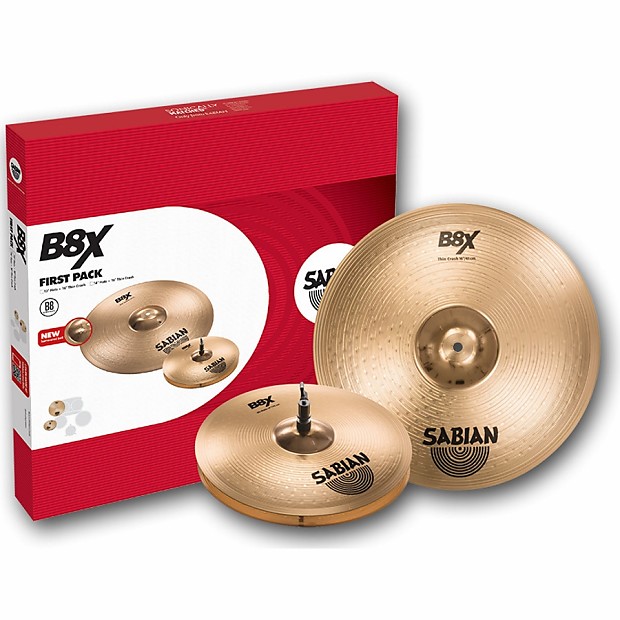 Sabian B8X First Pack 14" Hi-Hats/16" Crash Cymbal Pack image 1