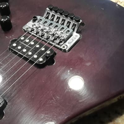 Fender License Parts Guitar.  Fender / Charvel , Strat 1990's Purple Front / Blue Back image 12