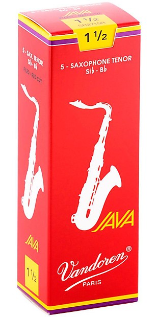 Vandoren SR2715R Java Red Tenor Saxophone Reeds - Strength 1.5 (Box of 5) image 1
