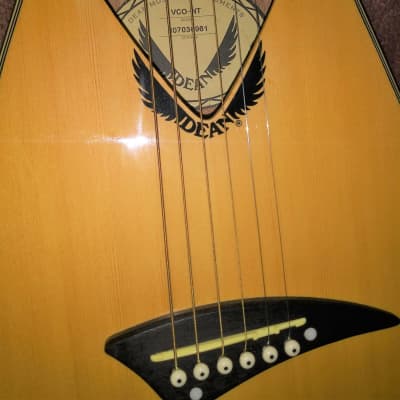 Dean Flying V Acoustic Electric Guitar VCO-NT Natural Excellent condition  RARE | Reverb