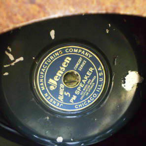 Vintage 1953 AMPEG "BASSAMP" 815 tube guitar amp serviced working w/ fiber case image 12